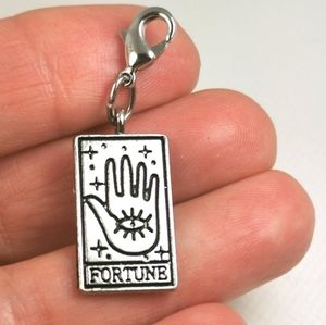 Clip On tarot card charms fortune charms planner zipper pull bracelet